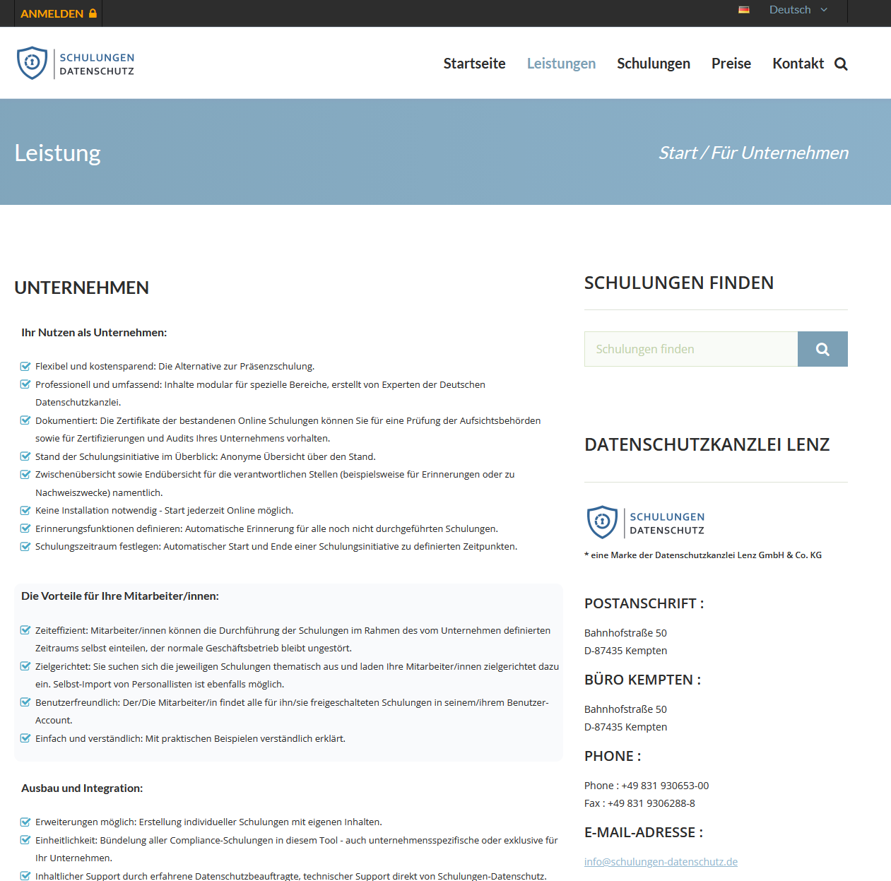 Online-Lernplattform